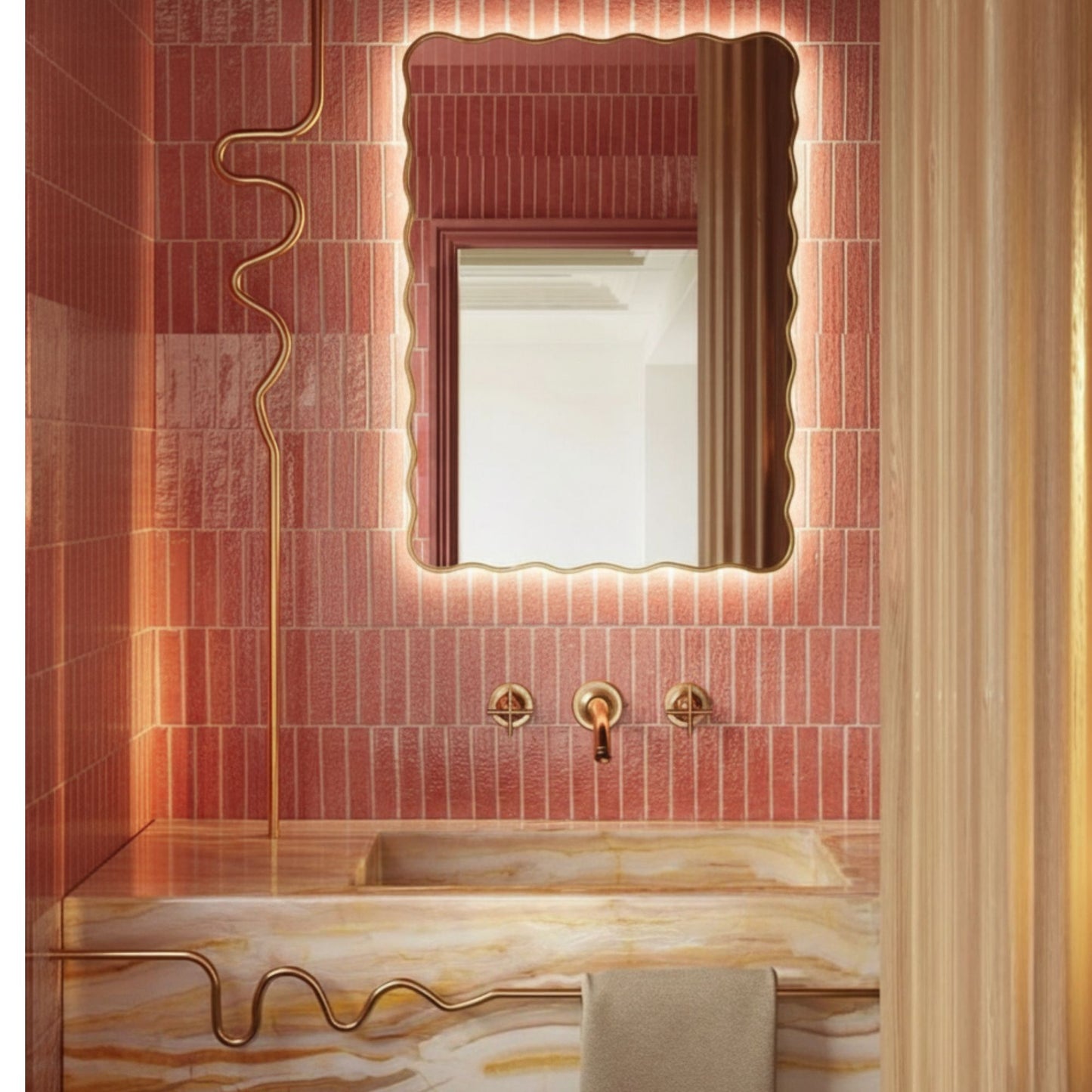 Judie Irregular Wall Mirror - Elegant Asymmetrical Design | Alpken