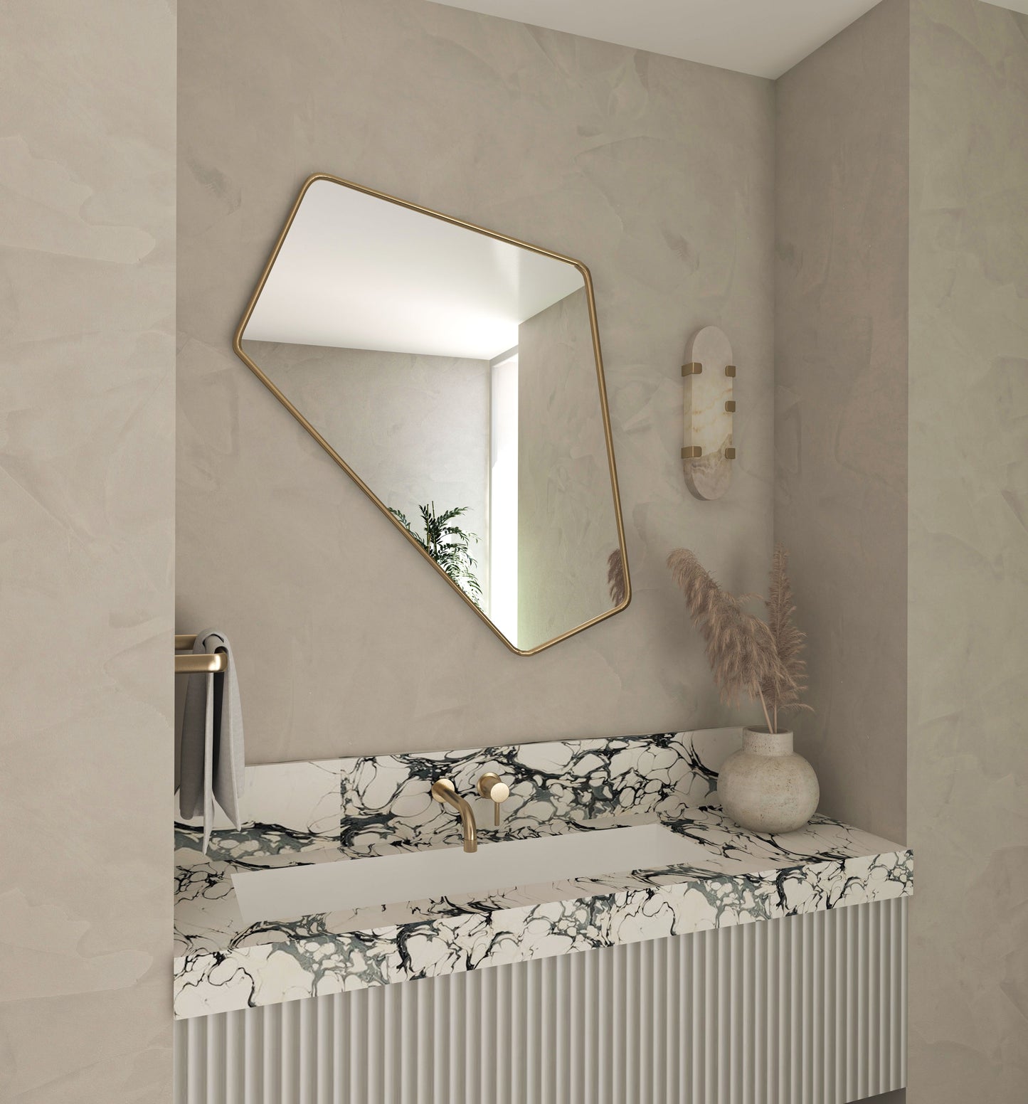 Irregular Angled Mirror