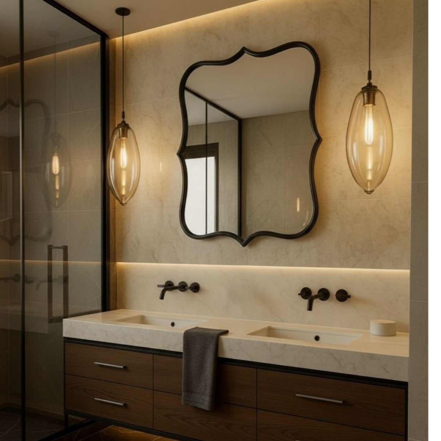 Ayvacık Asymmetrical Wall Mirror
