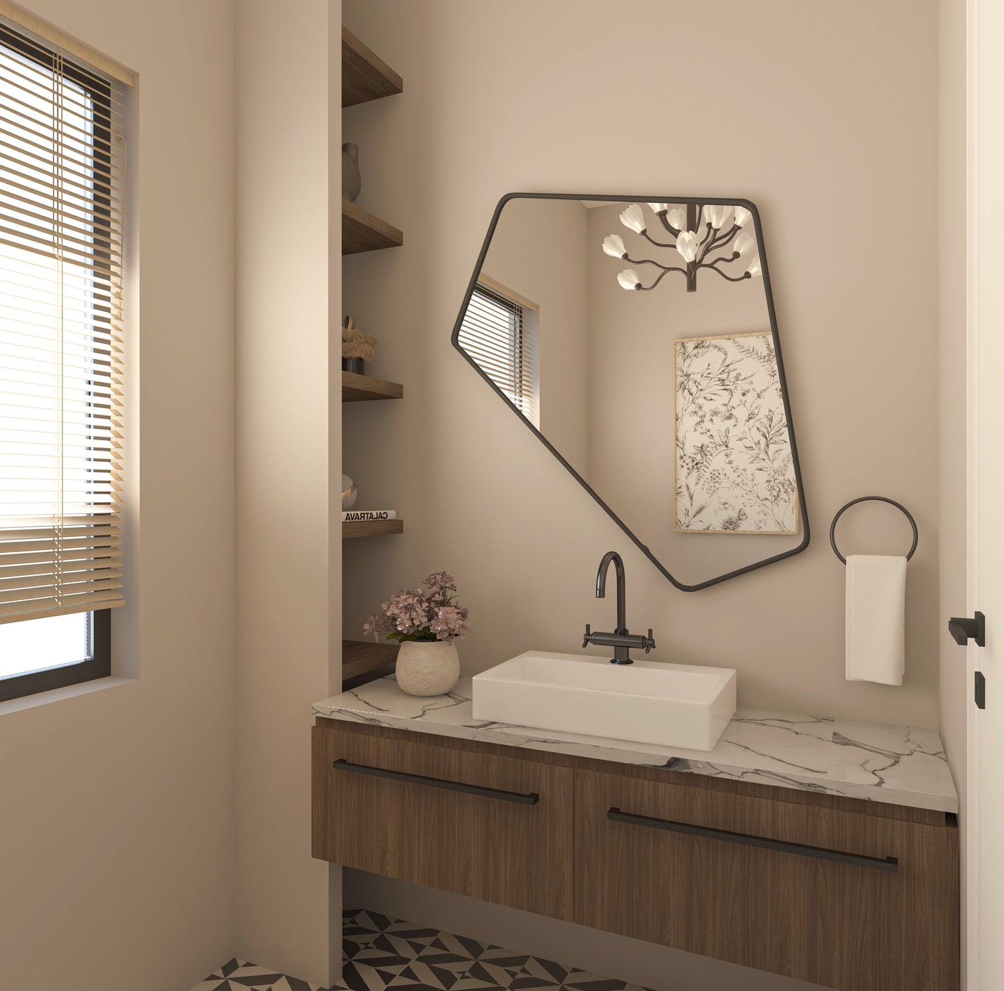 Irregular Angled Mirror