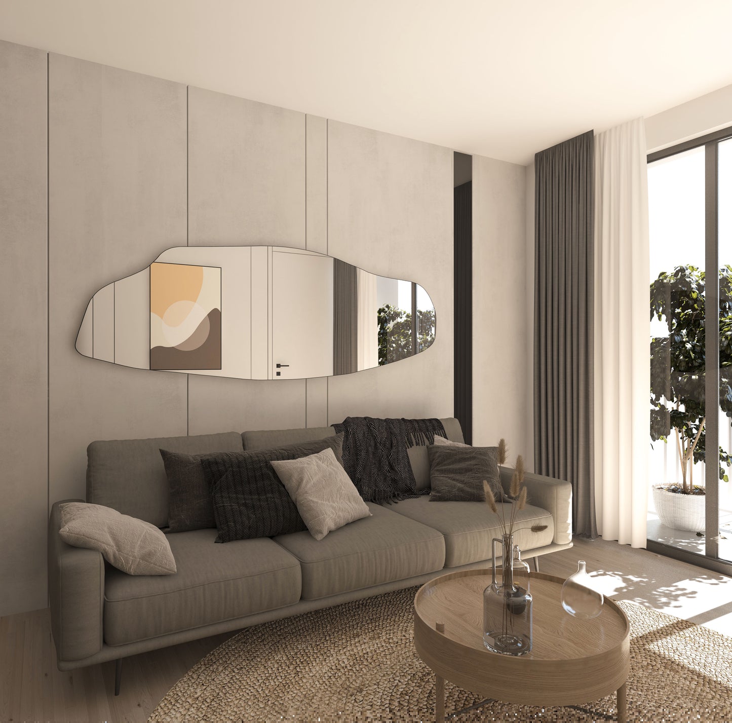 Dragos Asymmetrical Mirror - Unique Irregular Wall Mirror