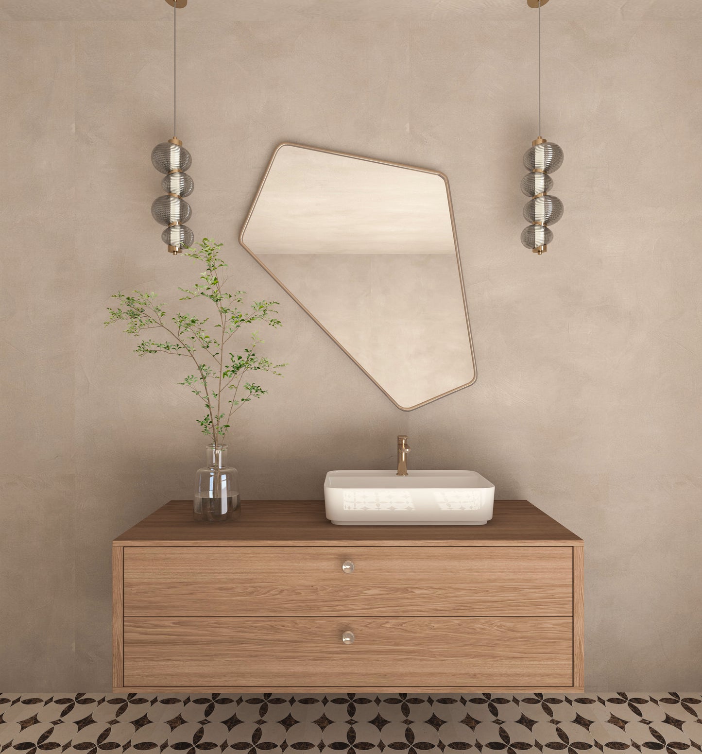 Irregular Angled Mirror