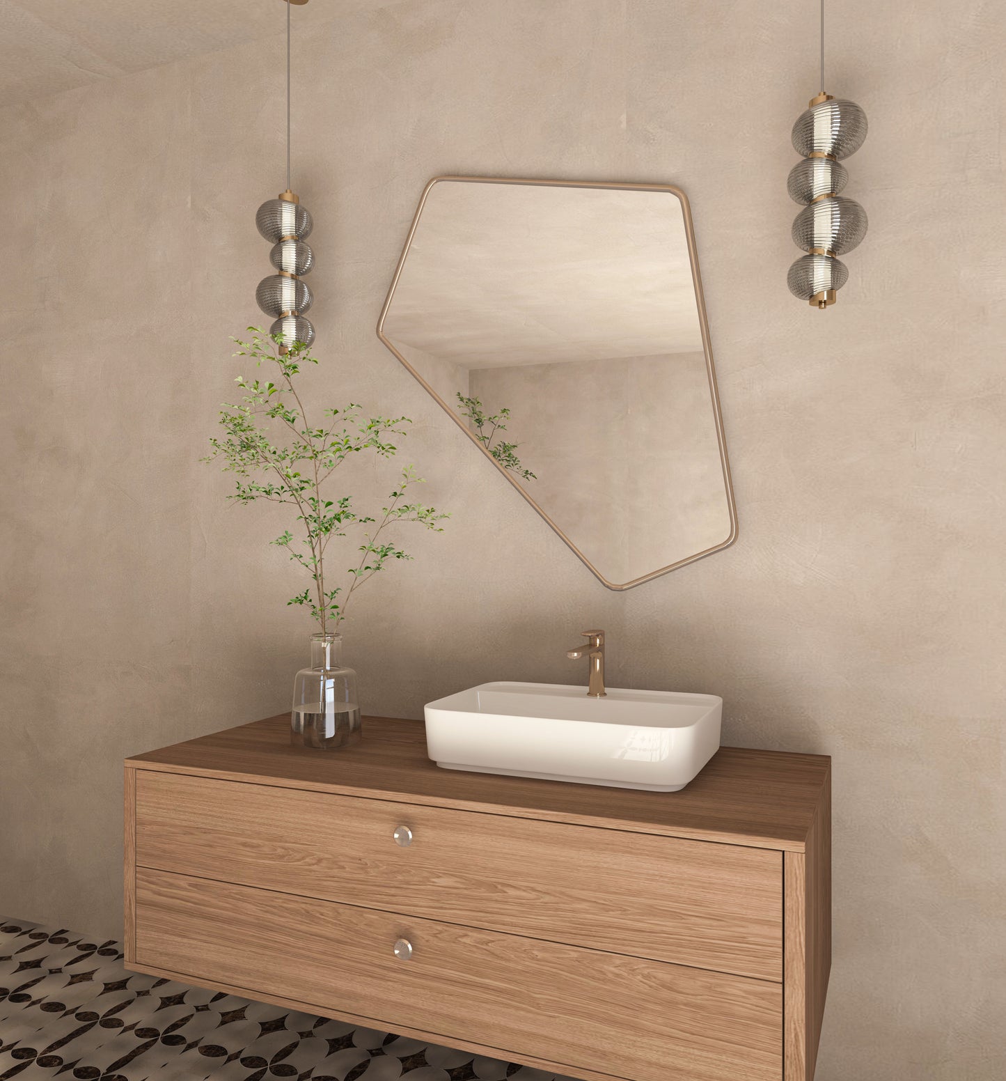 Irregular Angled Mirror