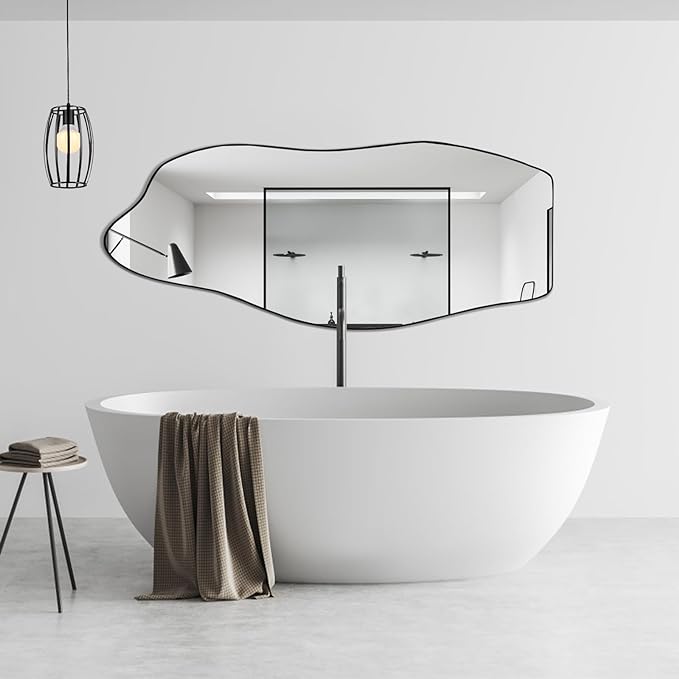 Sapphire Irregular Mirror - Elegant Asymmetrical Wall Mirror | Alpken