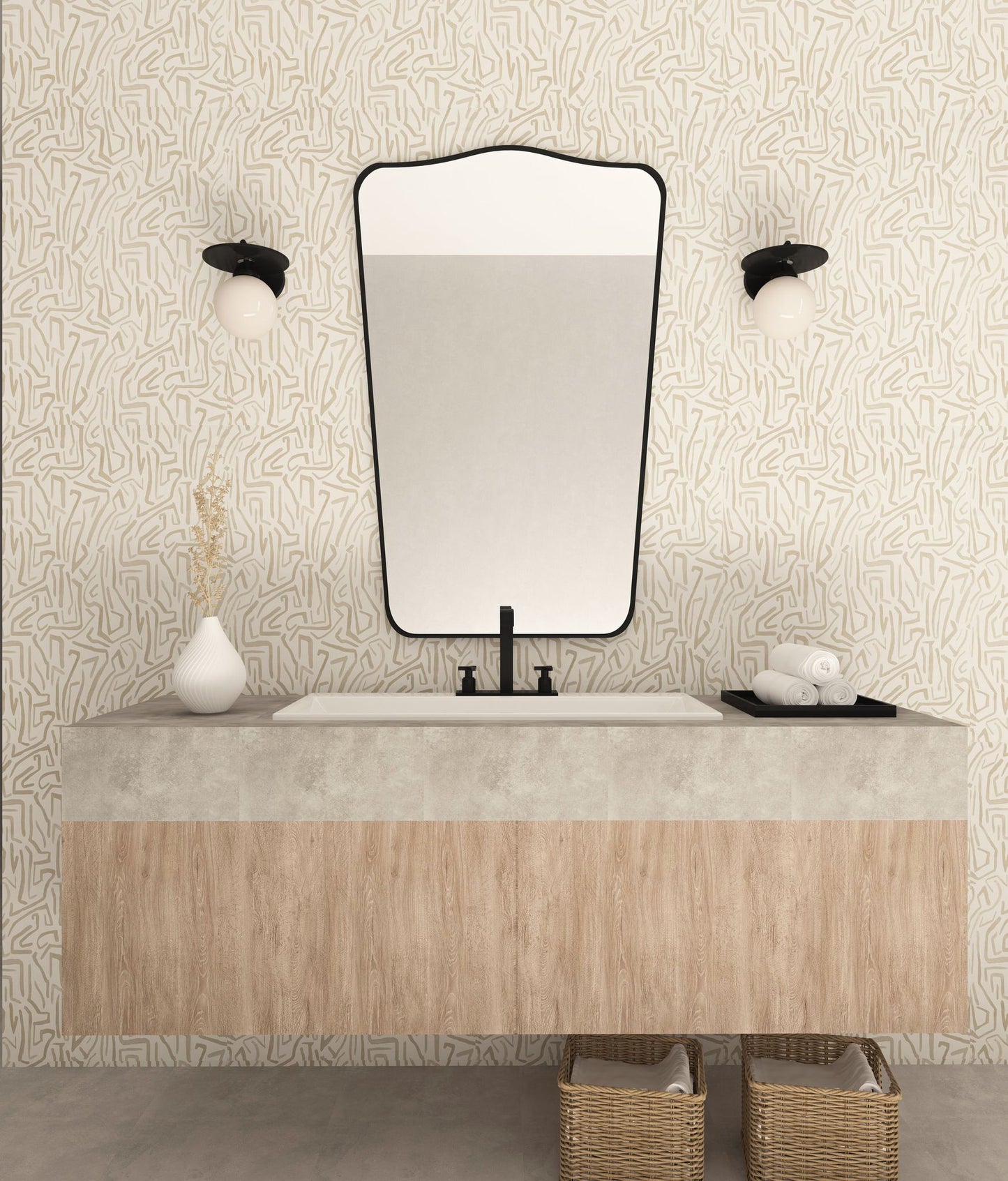 Fiore Irregular Italian Mirror