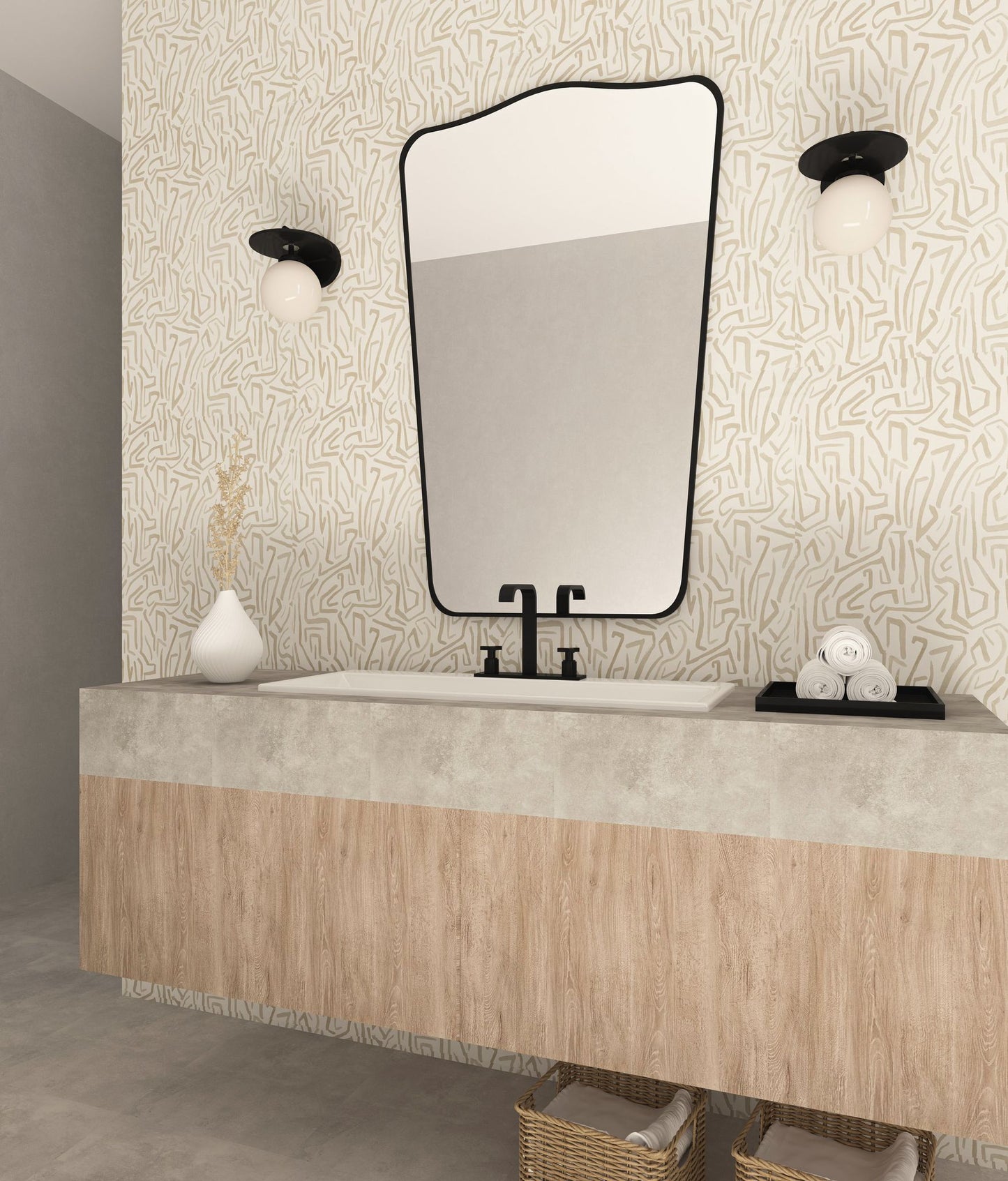 Fiore Irregular Italian Mirror