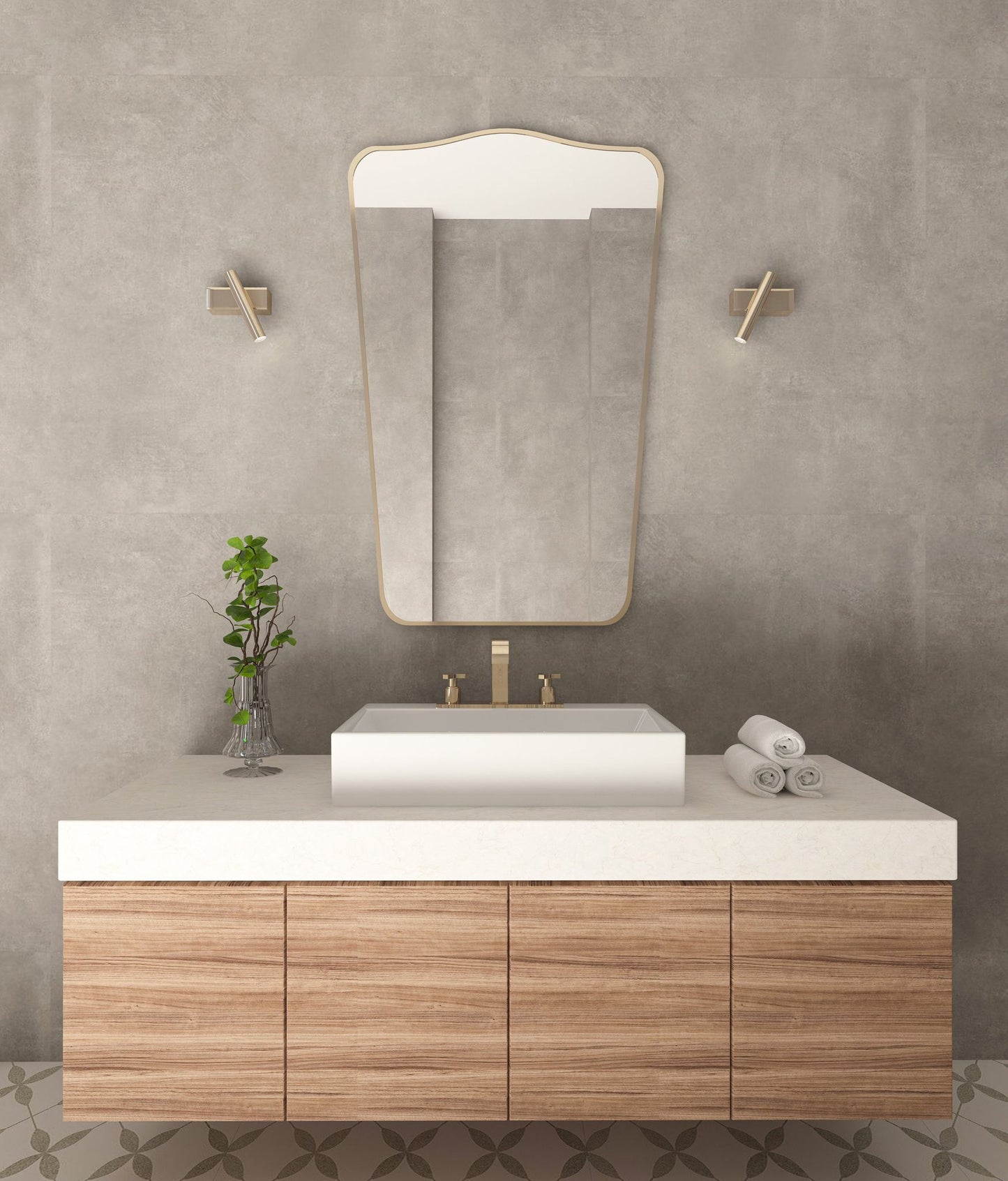 Fiore Irregular Italian Mirror