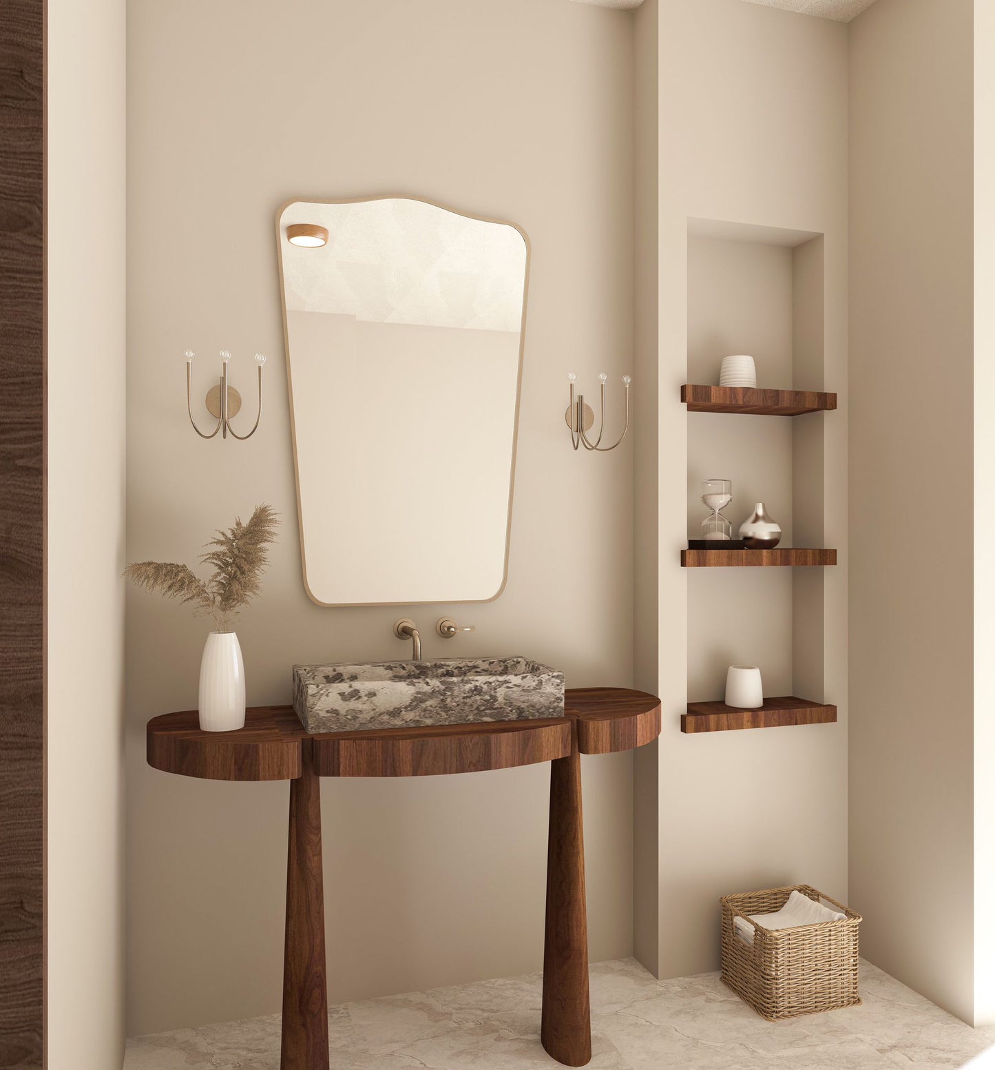 Fiore Irregular Italian Mirror