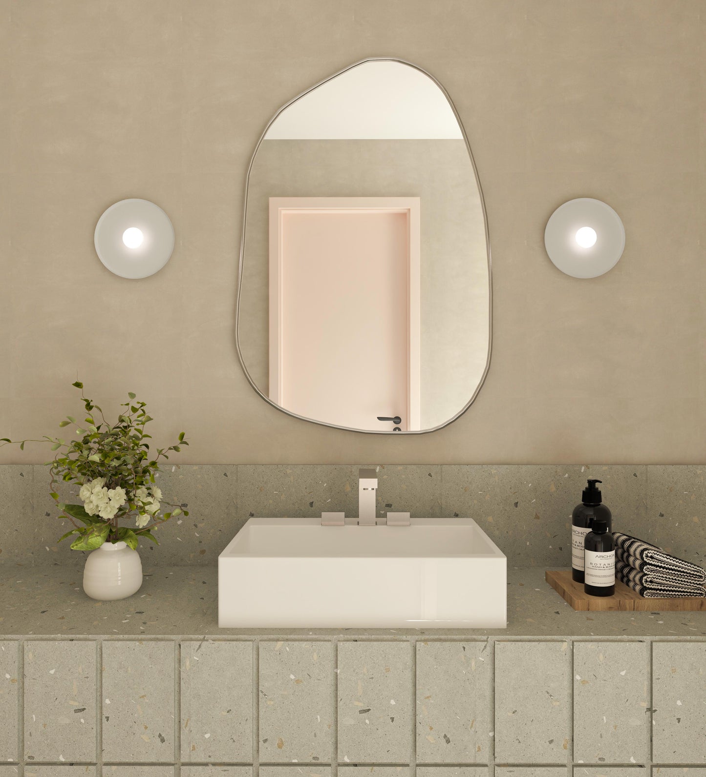 Aura Irregular Unique Aesthetic Asymmetrical Mirror