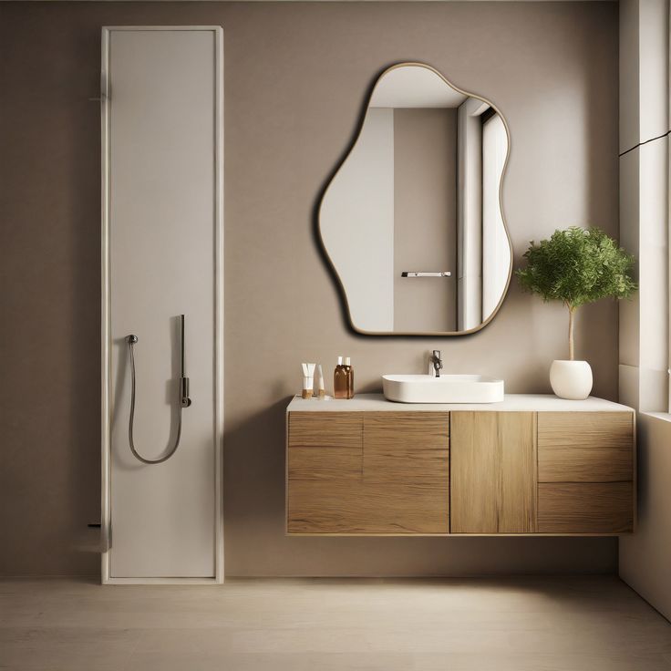 Caria Irregular Wall Mirror