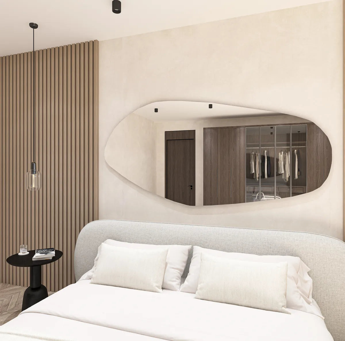Biga Asymmetrical Irregular Bathroom and Bedroom Wall Mirror