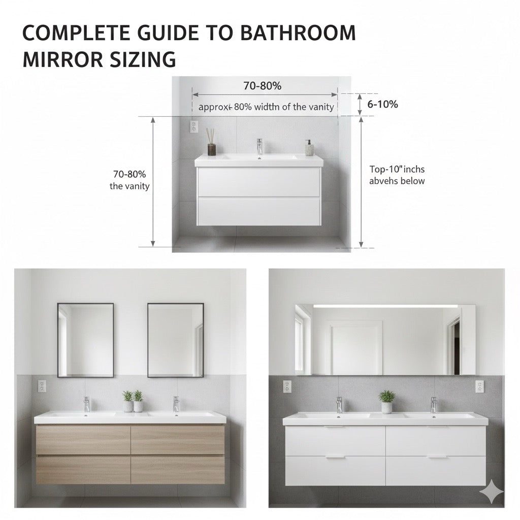 How Big Should a Bathroom Mirror Be? The Complete Guide