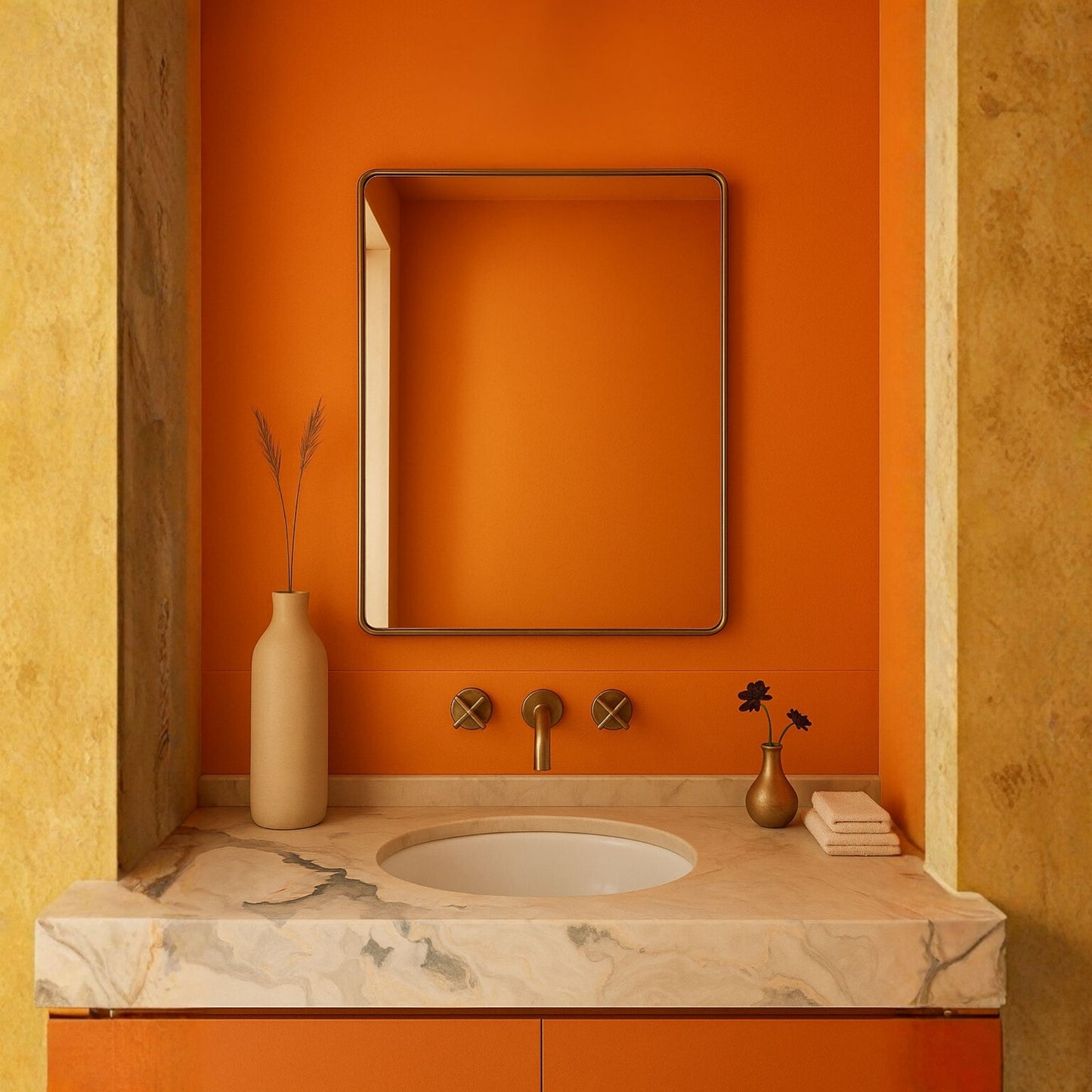 Rectangle Soft Detailed Wall Mirror