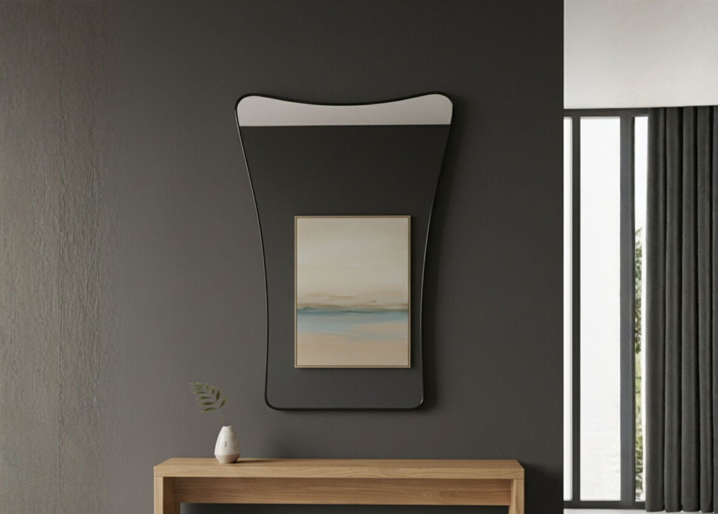 Iskele Asymmetrical Decor Mirror - Handmade Irregular Wall Mirror | Alpken