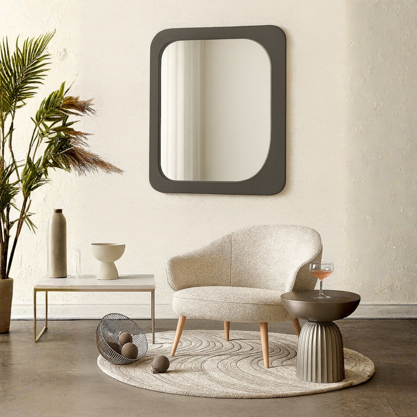 Balkan Asymmetrical Decorative Wall Mirror | Unique Design - Alpken