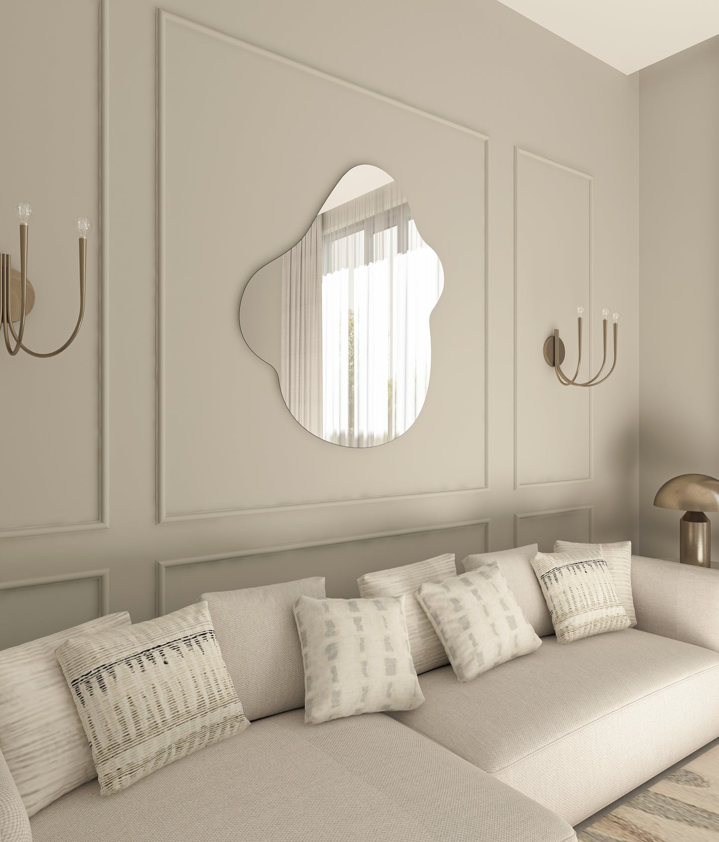 Irregular Wall Mirror Asymmetrical Interior Design Mirror