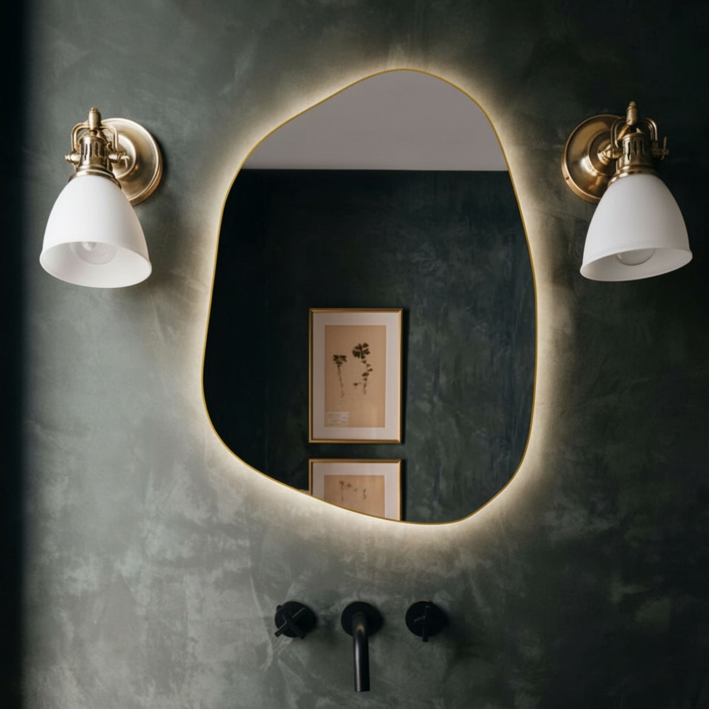 Aura Irregular Unique Aesthetic Asymmetrical Mirror