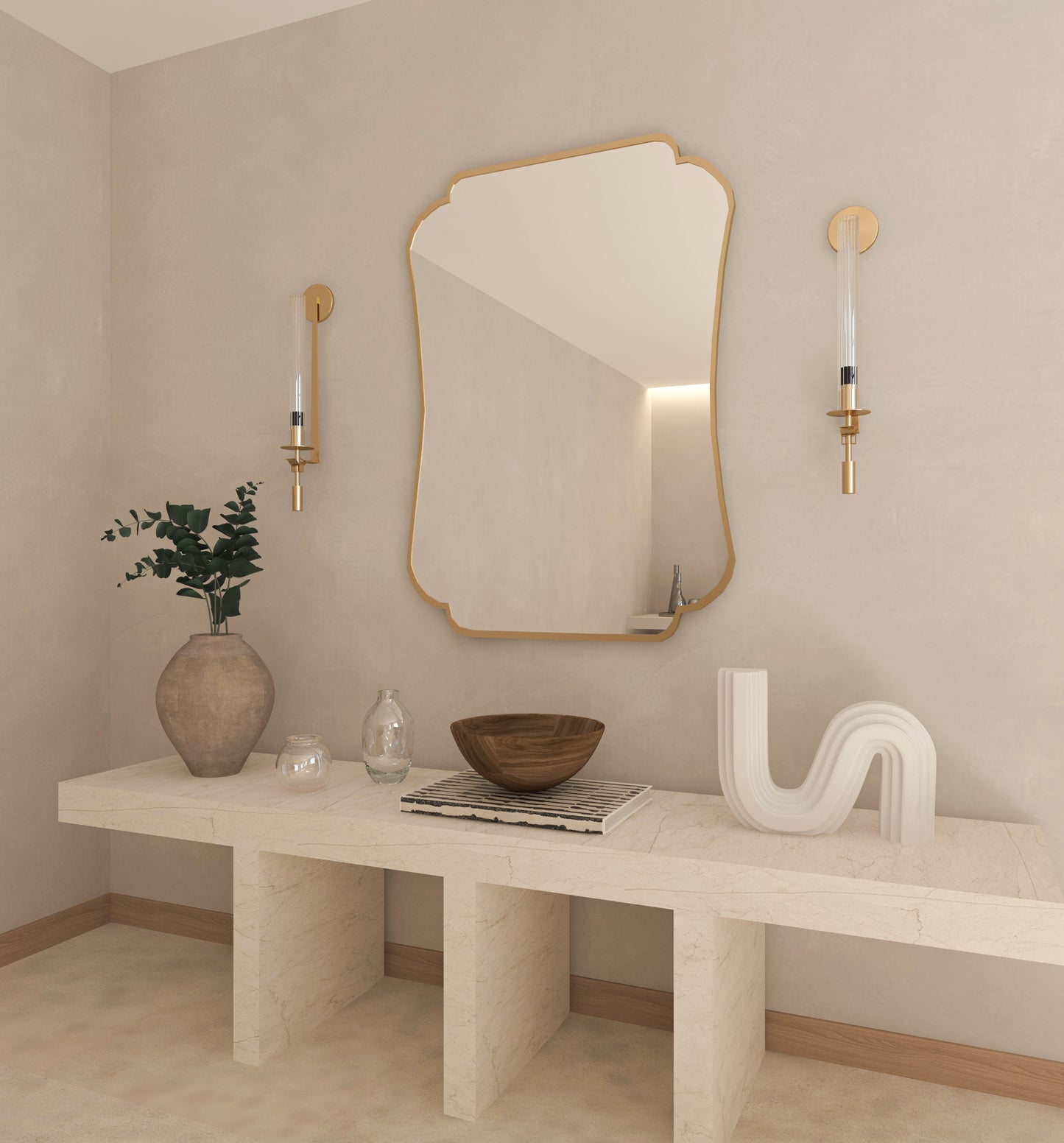 Julia Irregular Italian Unique Wall Mirror