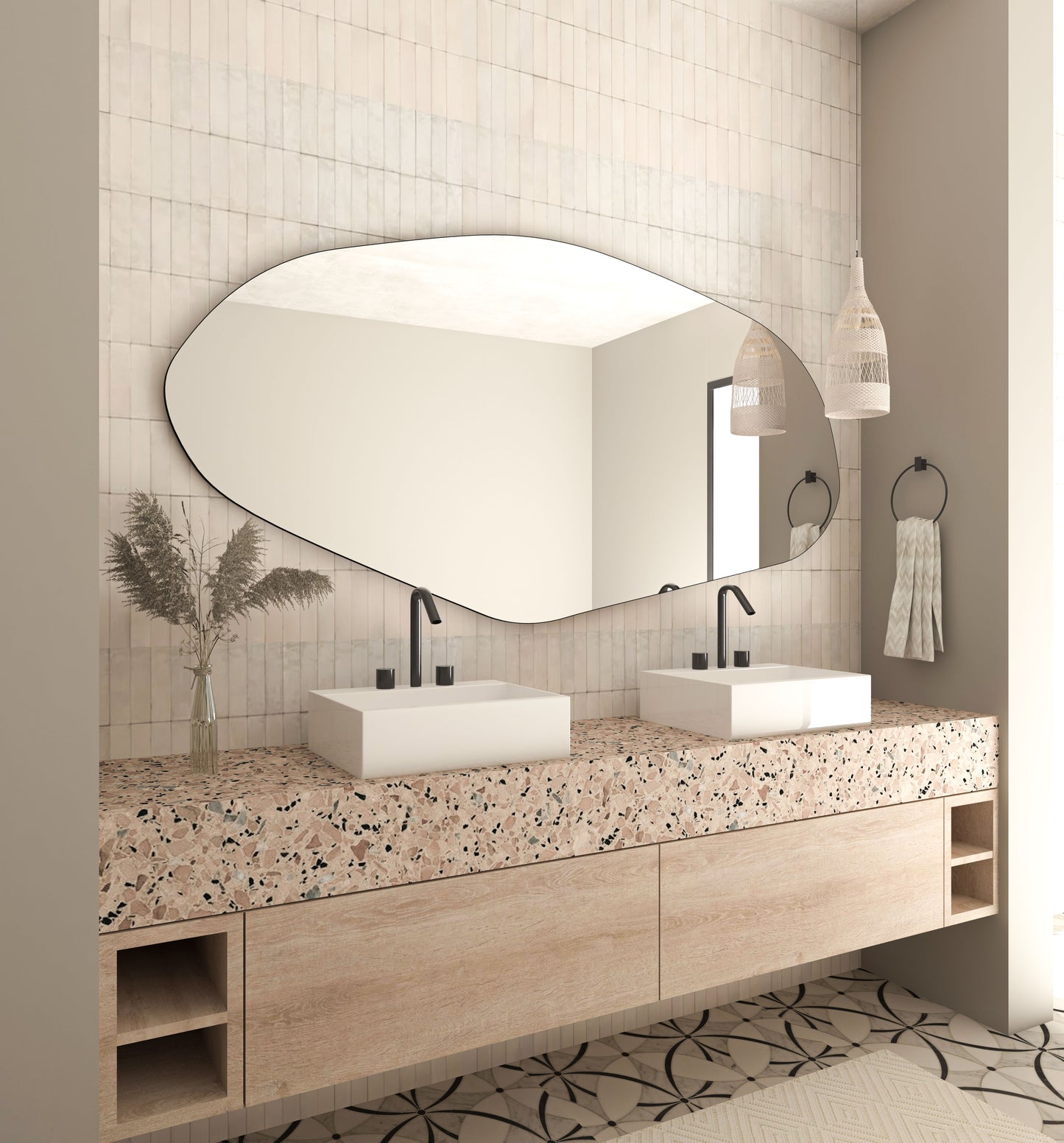 Sile Irregular Wall LED Mirror