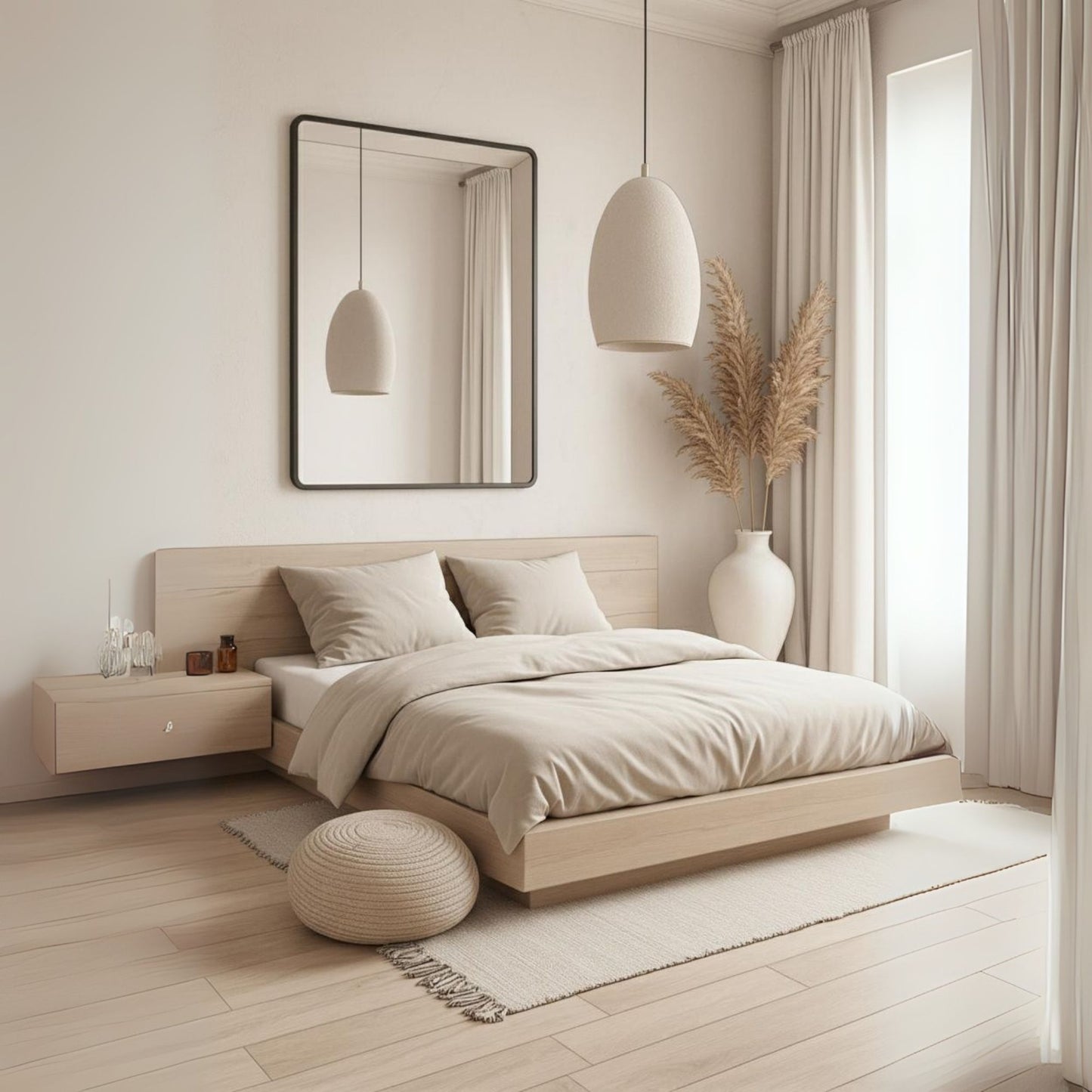 Rectangle Soft Detailed Wall Mirror