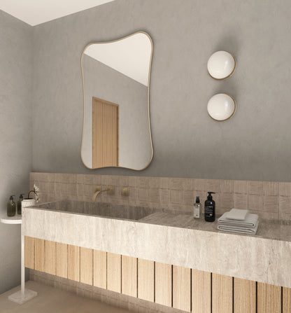 Italian Style Irregular Asymmetrical Bathroom and Bedroom Wall Mirror