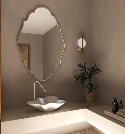 Lycia Asymmetrical Irregular Bedroom and Bathroom Unique Wall Mirror