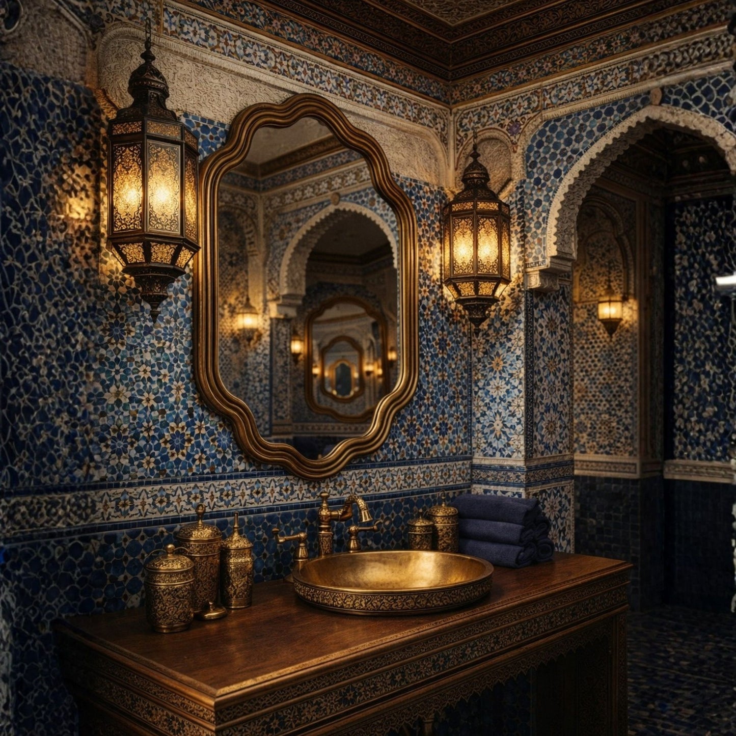 Three Ways Irregular Decorative Mirror