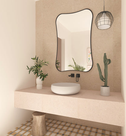 Italian Style Irregular Asymmetrical Bathroom and Bedroom Wall Mirror