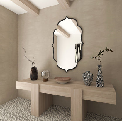 Riva Flower Elegant Bathroom Mirror Asymmetrical Bedroom Mirror Irregular Home Mirror