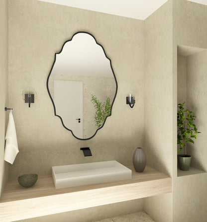 Lycia Asymmetrical Irregular Bedroom and Bathroom Unique Wall Mirror