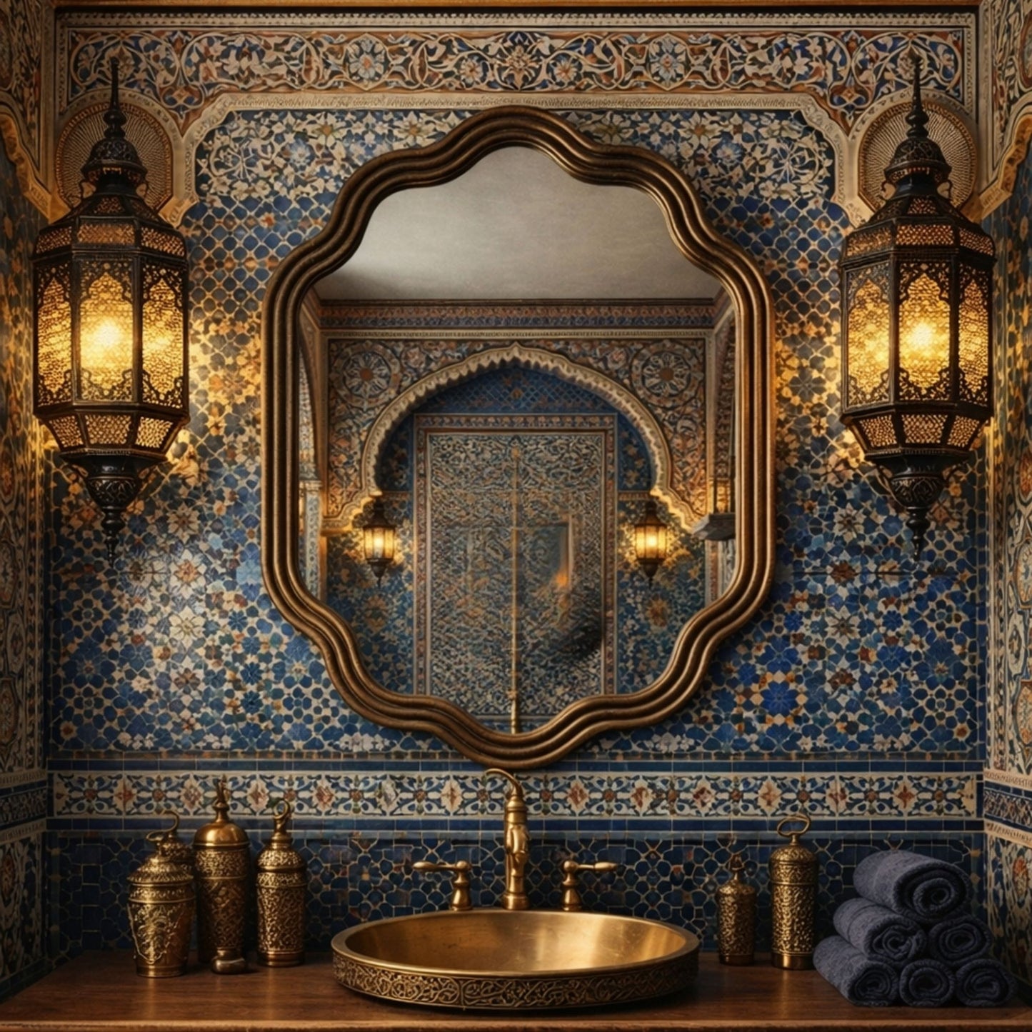Three Ways Irregular Decorative Mirror