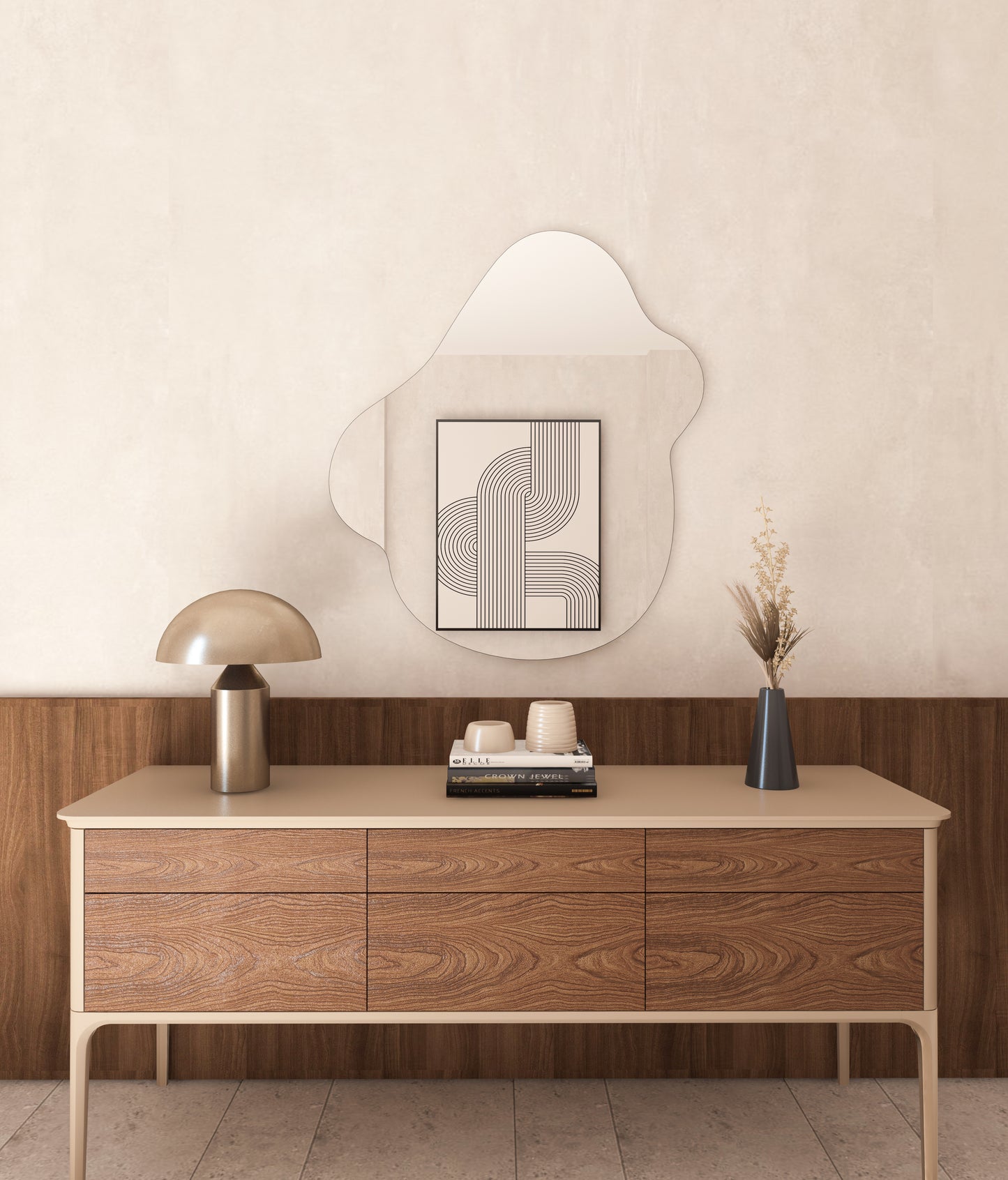 Irregular Wall Mirror Asymmetrical Interior Design Mirror