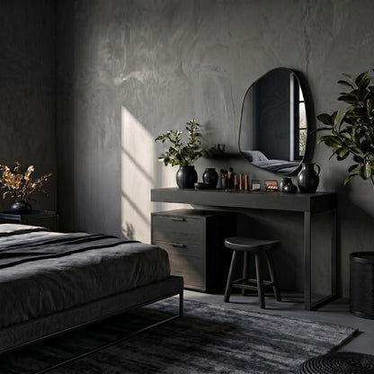 Aura Asymmetrical Mirror with Hidden Storage