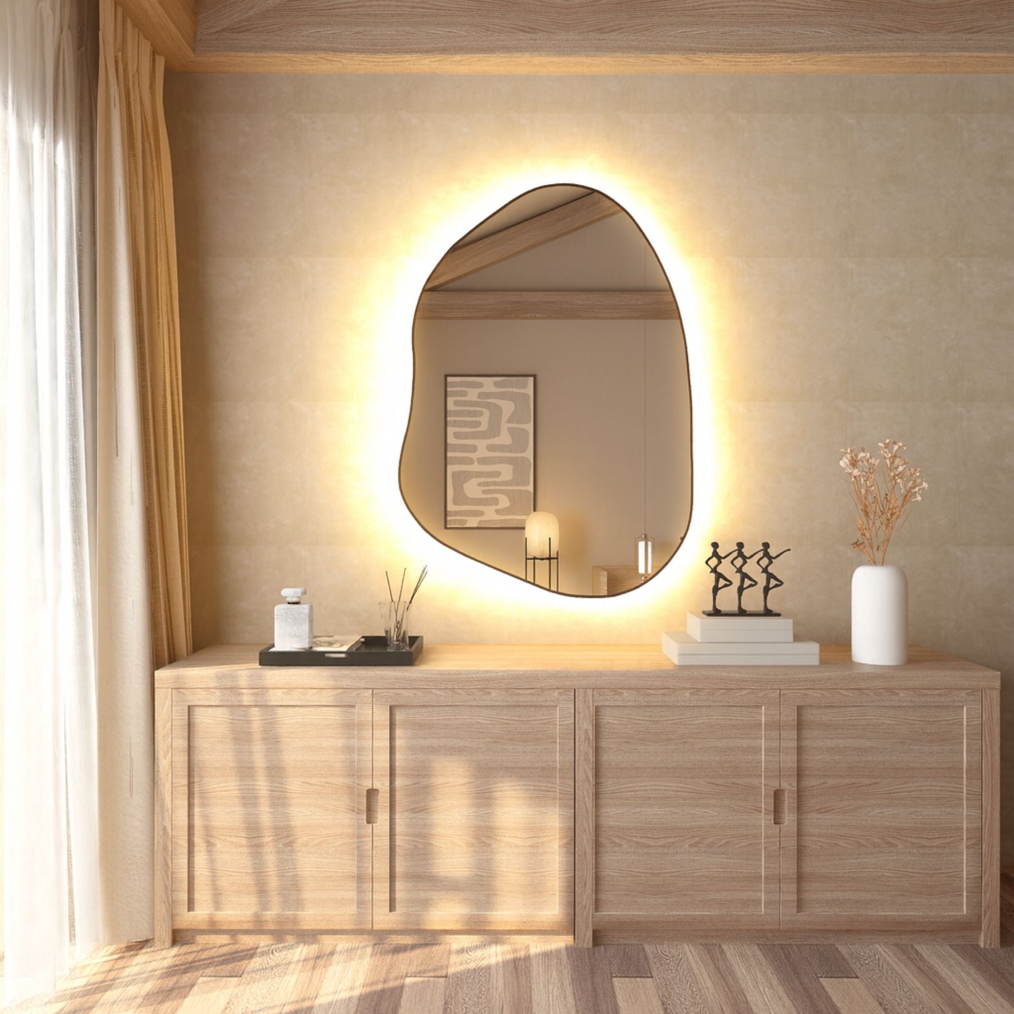Cardak Asymmetrical Wall Mirror - Unique Irregular Mirror | Alpken