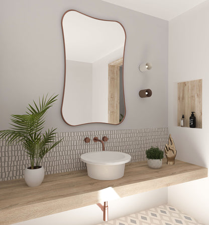 Italian Style Irregular Asymmetrical Bathroom and Bedroom Wall Mirror