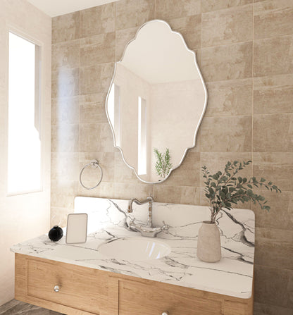 Lycia Asymmetrical Irregular Bedroom and Bathroom Unique Wall Mirror