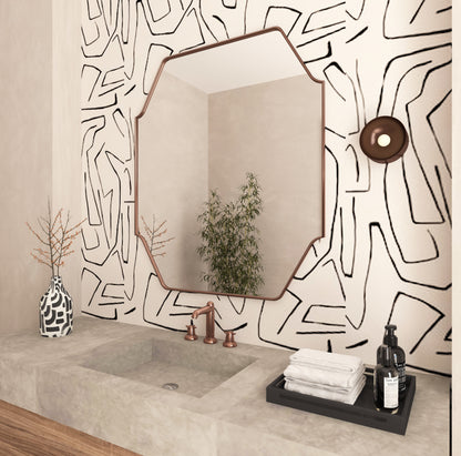 Architectural Asymmetrical Home Wall Mirror