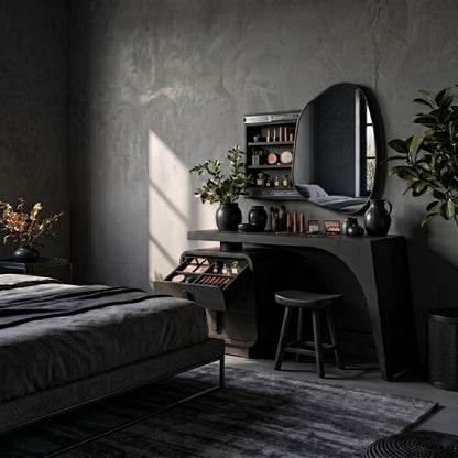 Aura Asymmetrical Mirror with Hidden Storage
