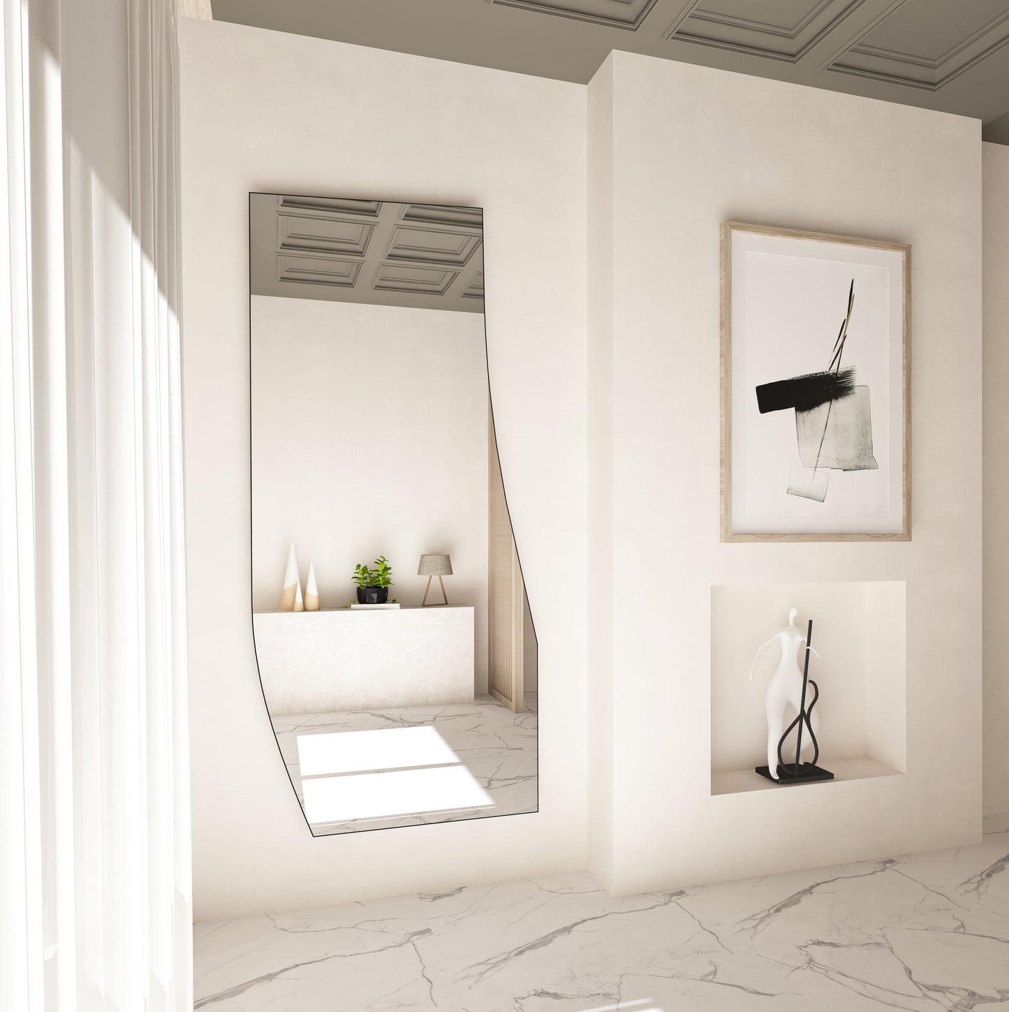 Skyscraper Full Length Irregular Wall Mirror