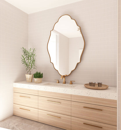 Lycia Asymmetrical Irregular Bedroom and Bathroom Unique Wall Mirror