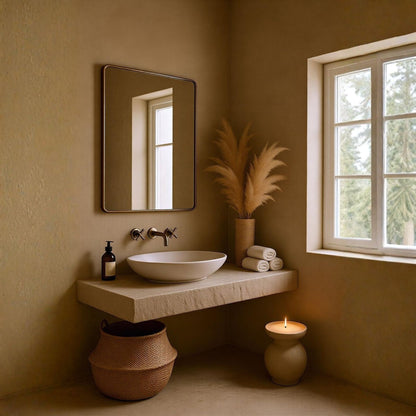 Rectangle Soft Detailed Wall Mirror