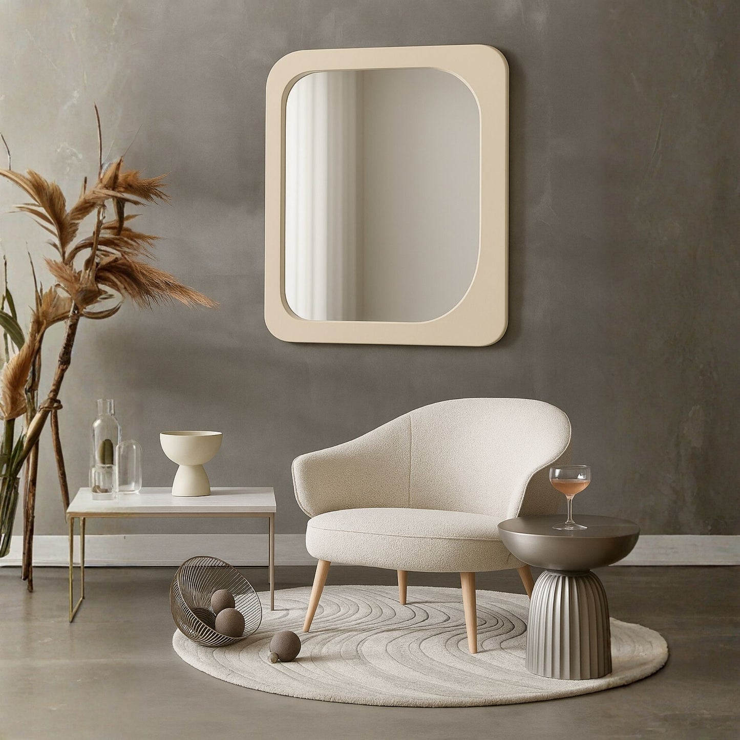 Balkan Asymmetrical Decorative Wall Mirror | Unique Design - Alpken