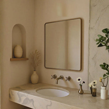 Rectangle Soft Detailed Wall Mirror
