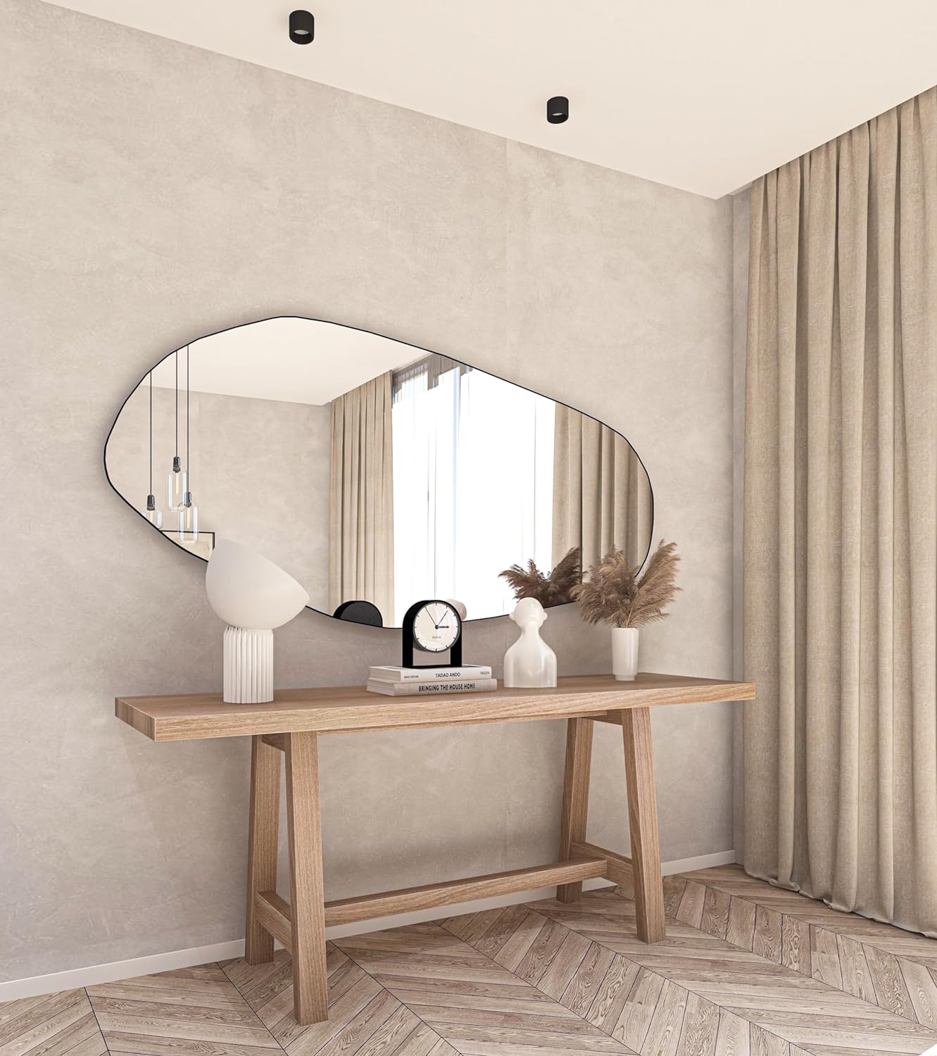 Biga Asymmetrical Irregular Bathroom and Bedroom Wall Mirror