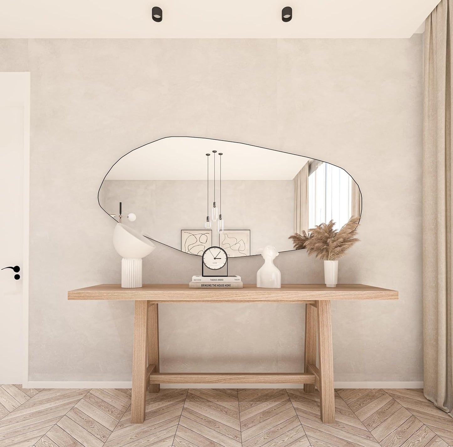 Biga Asymmetrical Irregular Bathroom and Bedroom Wall Mirror