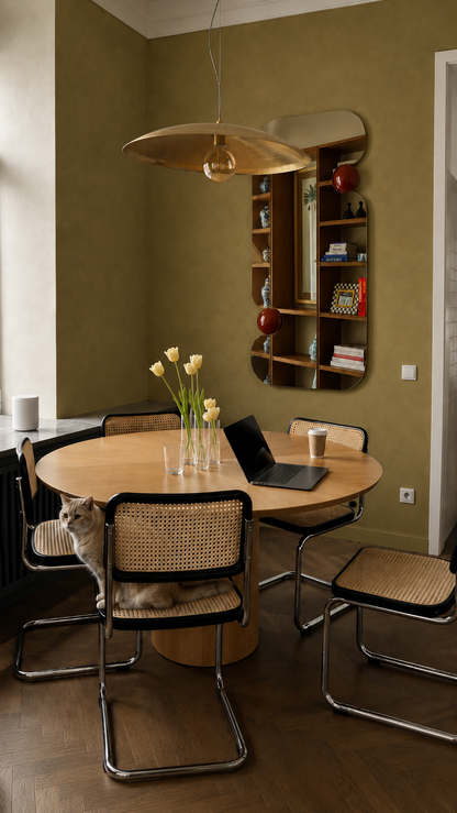 Sculptural Mid-Century Modern Wall Mirror