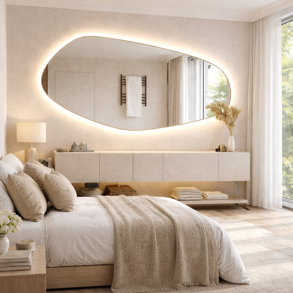 Biga Asymmetrical Mirror Irregular Bathroom Wall Mirror