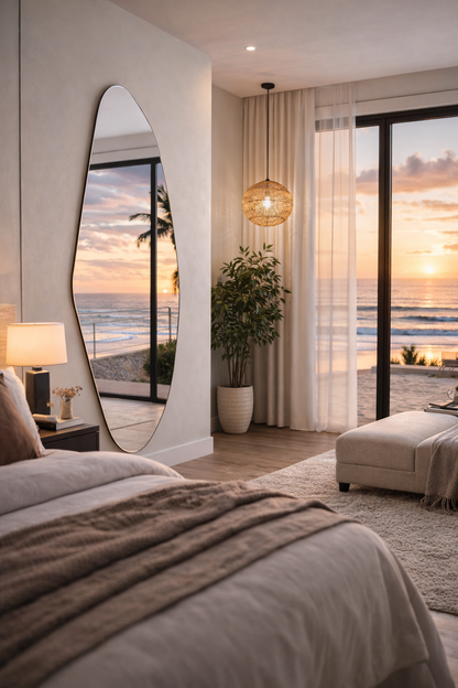 Ina Irregular Full Length Wall Mirror - Handmade Asymmetrical Mirror