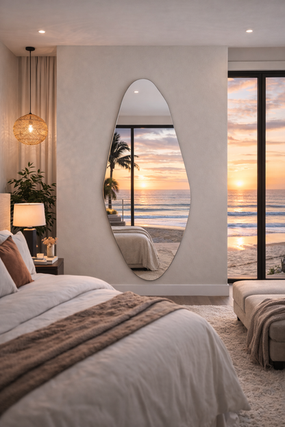 Ina Irregular Full Length Wall Mirror - Handmade Asymmetrical Mirror