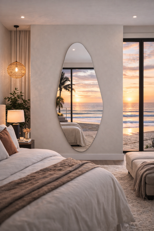 Ina Irregular Full Length Wall Mirror - Handmade Asymmetrical Mirror